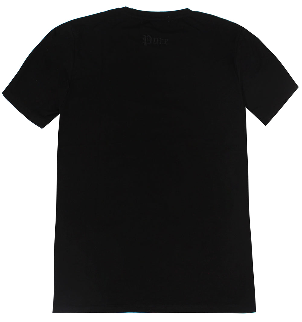 Embroidered SS Pure Tee in black – view 3 of 5