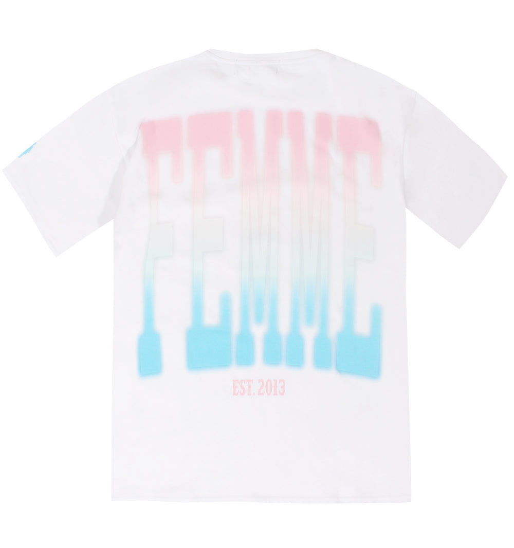 Twilight Tee - White Blue and Pink