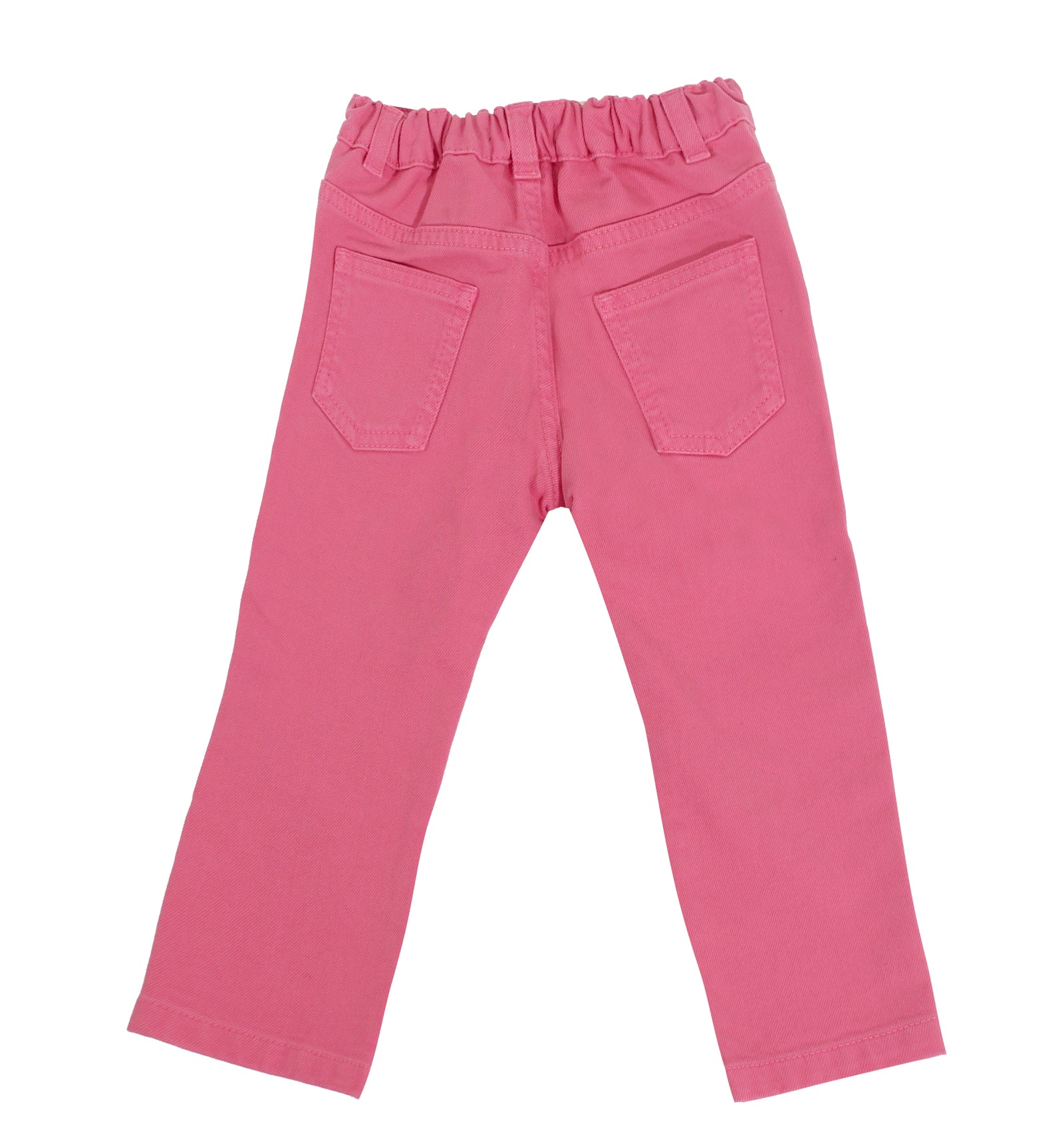 Baby Pants With Embossed Logo - Fuchsia