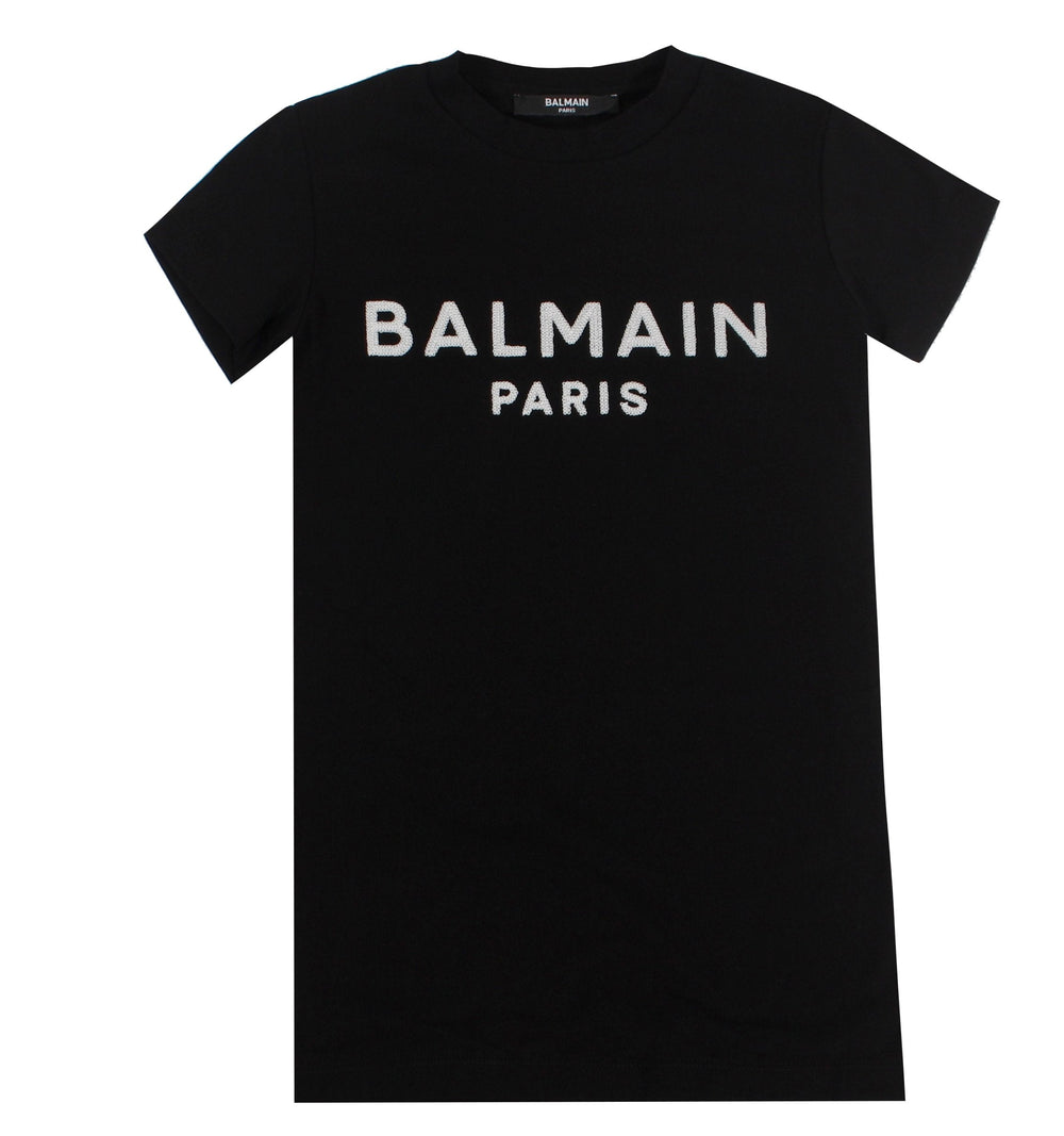 Girls SS T-Shirt Dress - Black