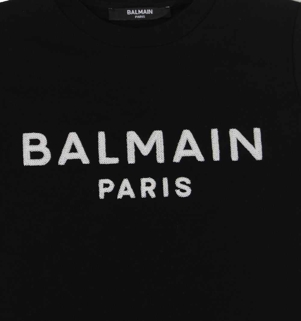 Girls SS T-Shirt Dress - Black