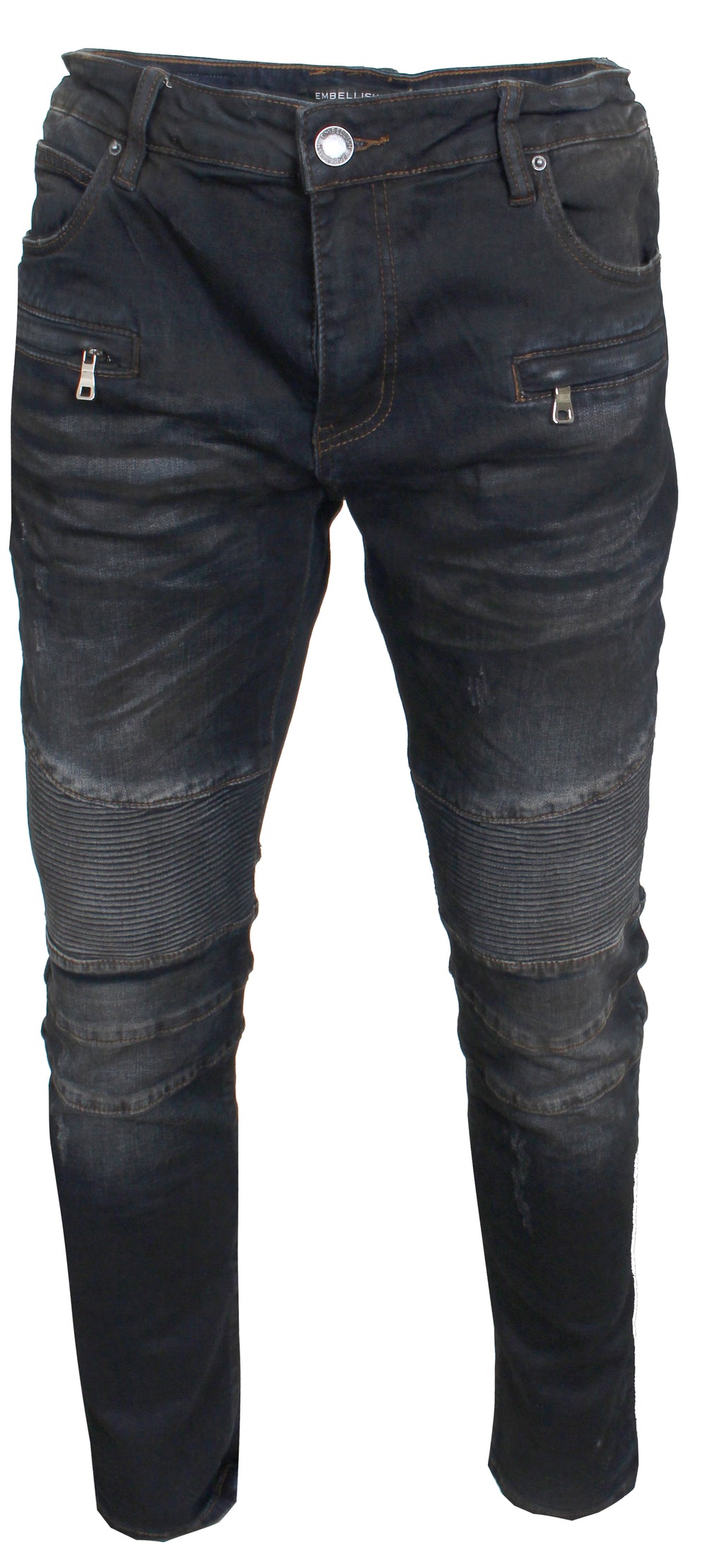 Embellish Men's Clemente Biker Denim - Charcoal – view 3 of 3