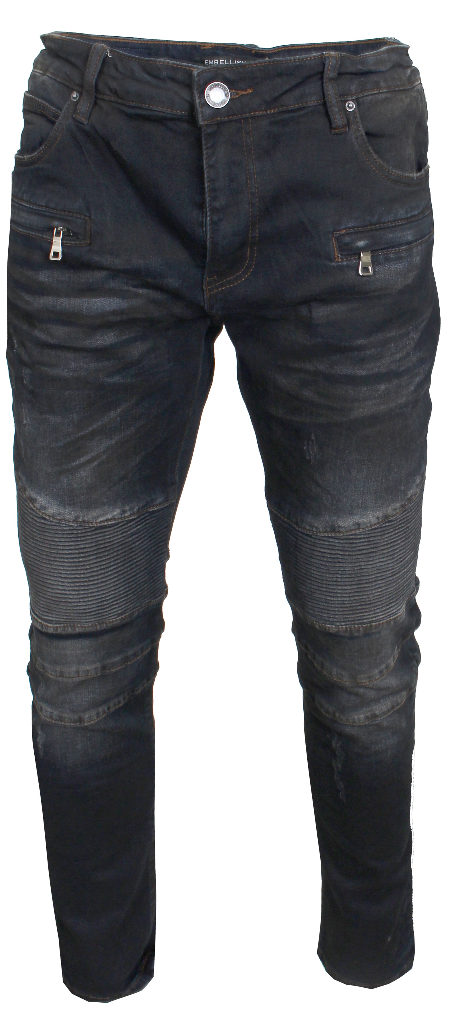 Embellish Men's Clemente Biker Denim - Charcoal – view 3 of 3