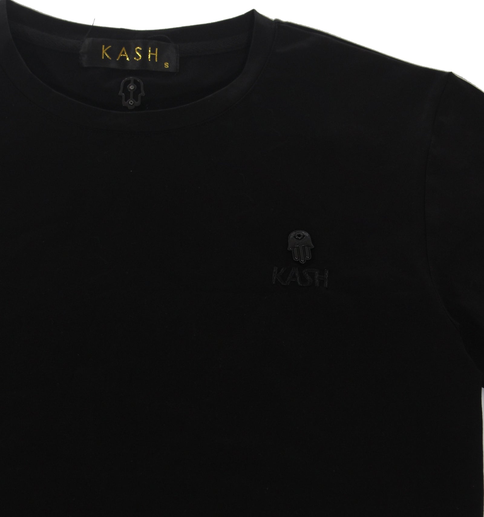 Kash Embroidered Short Sleeve Tee in black – view 2 of 3
