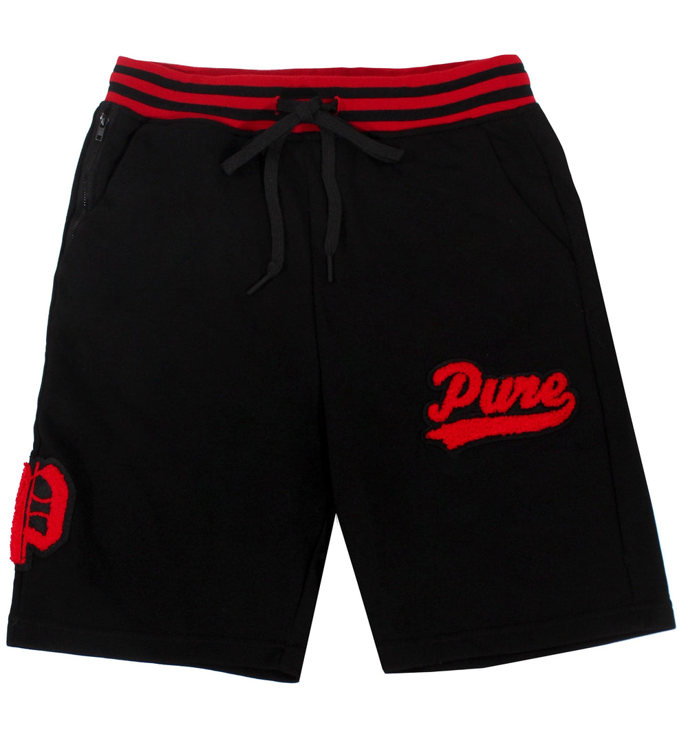 Pure Varsity Shorts in black and red – view 1 of 4