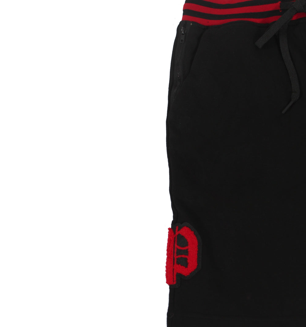 Pure Varsity Shorts in black and red – view 2 of 4