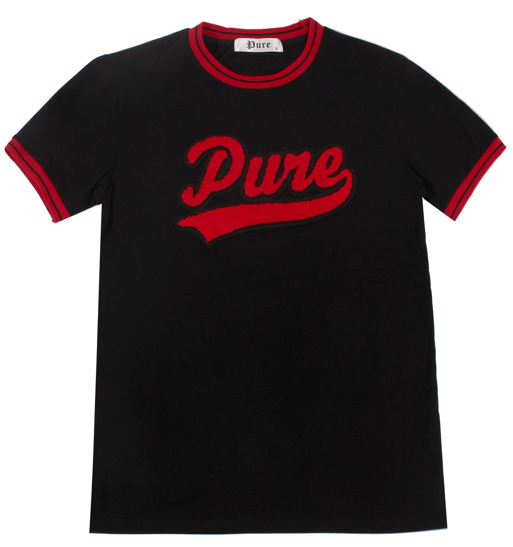 Pure Varsity T-Shirt in black and red – view 1 of 3