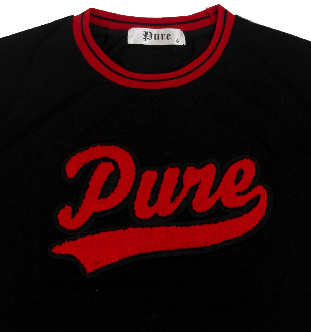 Pure Varsity T-Shirt - Black &amp; Red