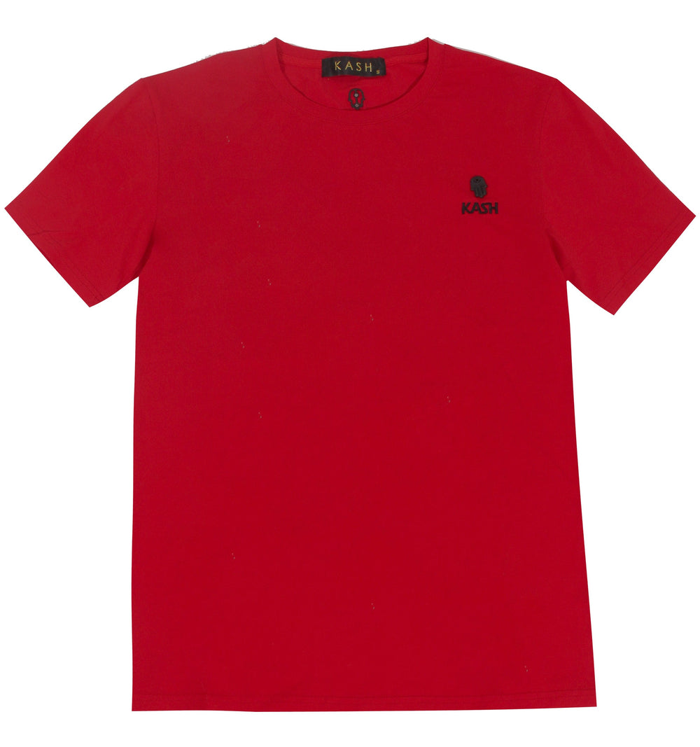 Kash Embroidered Short Sleeve Tee in red – view 1 of 3