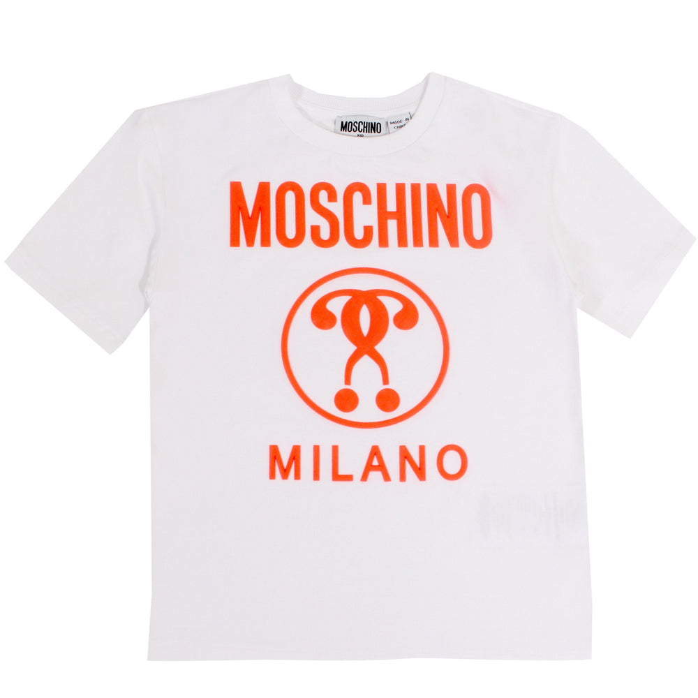 Kids SS Maxi Tee W/ 3D Logo - White