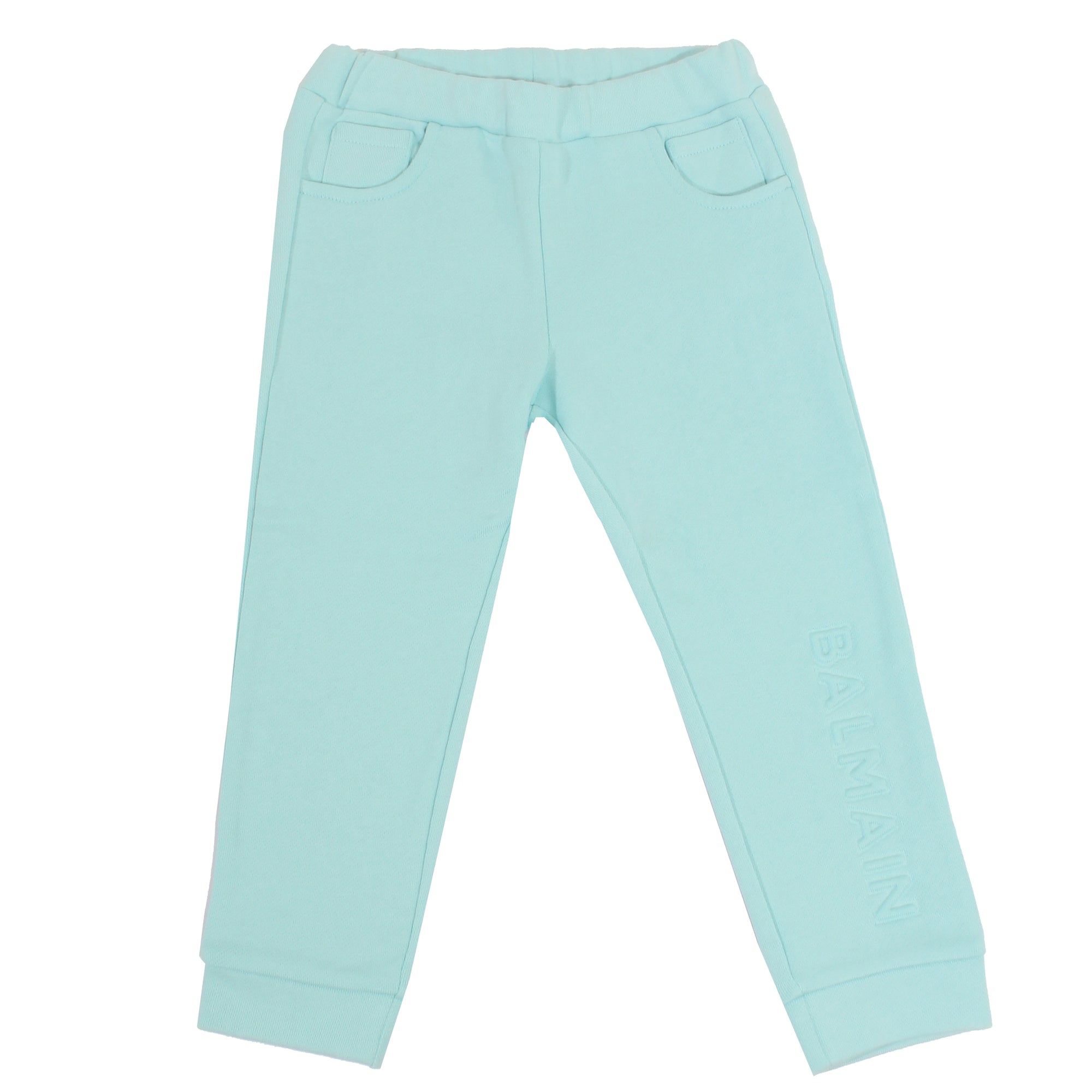 Baby Sweatpant With Embossed Logo - Turquoise