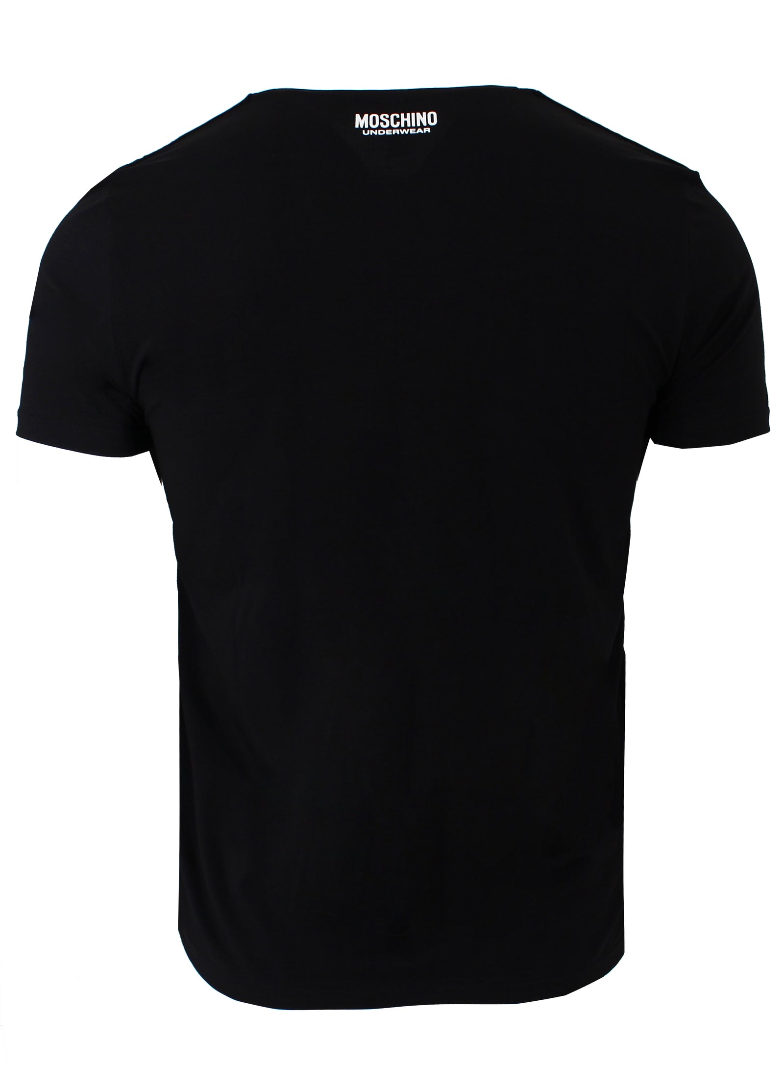 Men's Moschino Short Sleeve Stretch Side Stripe Logo Tee