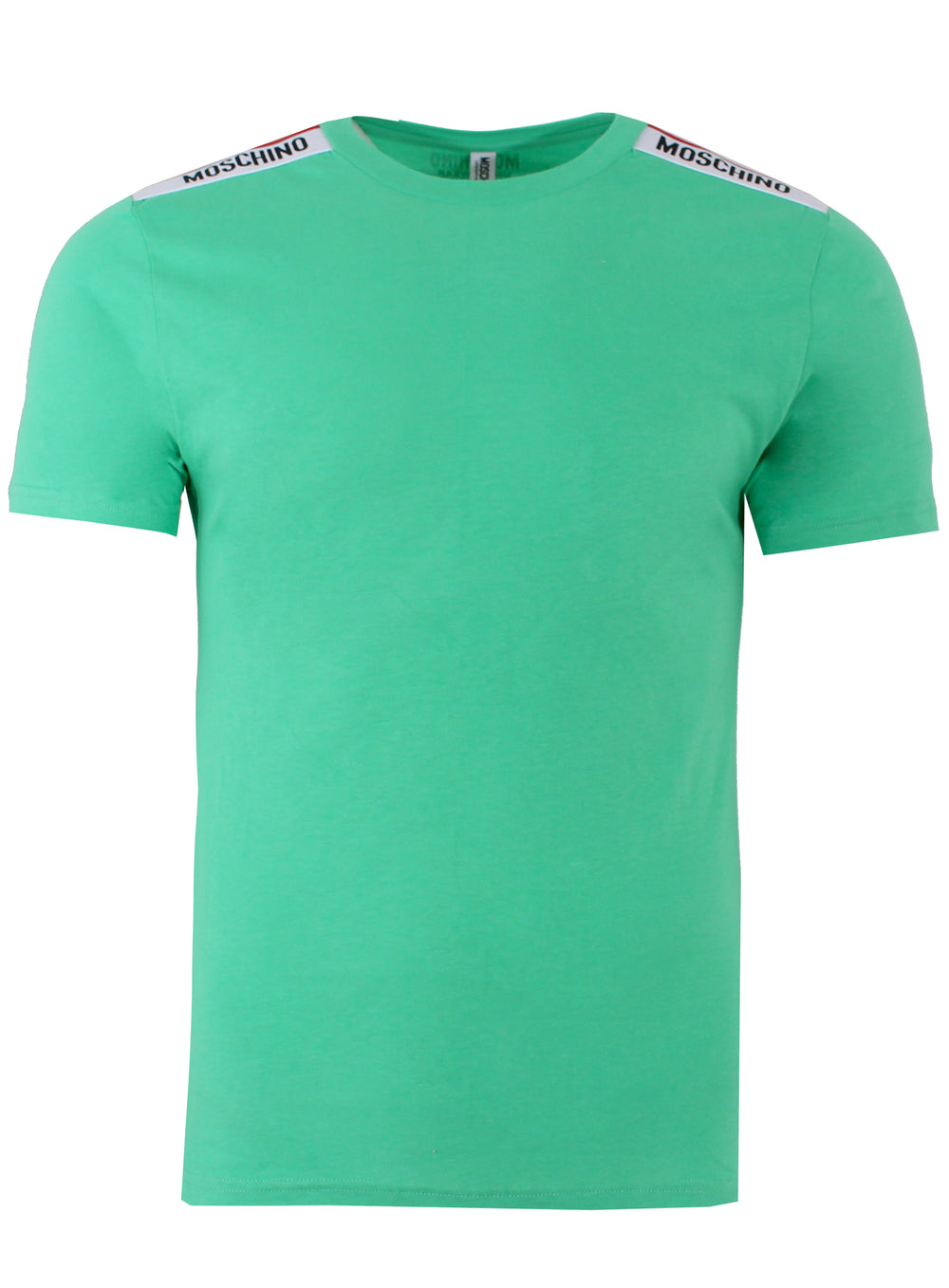 Men's Moschino Side Stripe Stretch Tee-Green