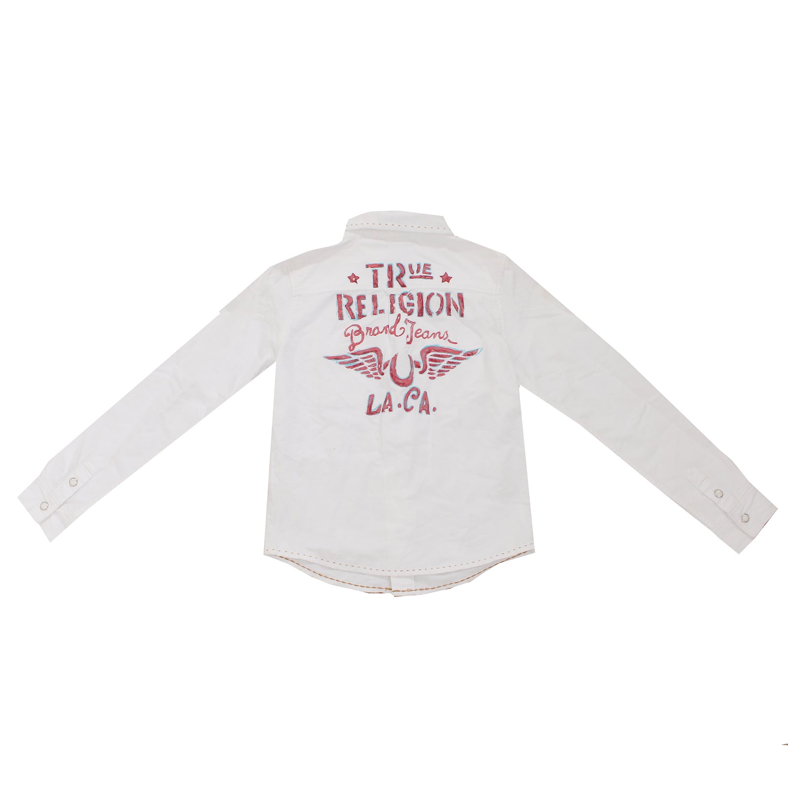 True Religion Boys Workwear Oxford Shirt-White