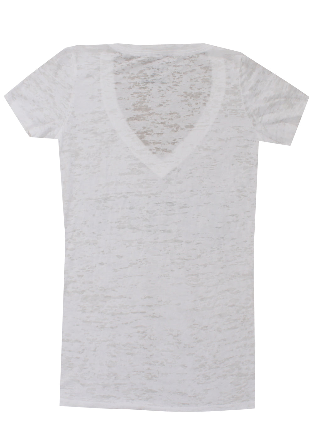 Pure V-Neck Tee with Gold Logo in white/gold – view 2 of 3