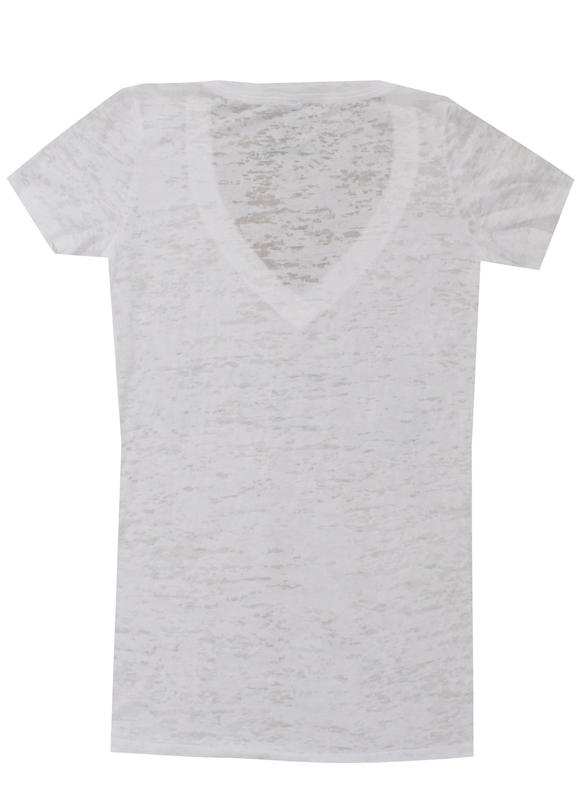 Pure V-Neck Tee Shirt with Gold Logo-White