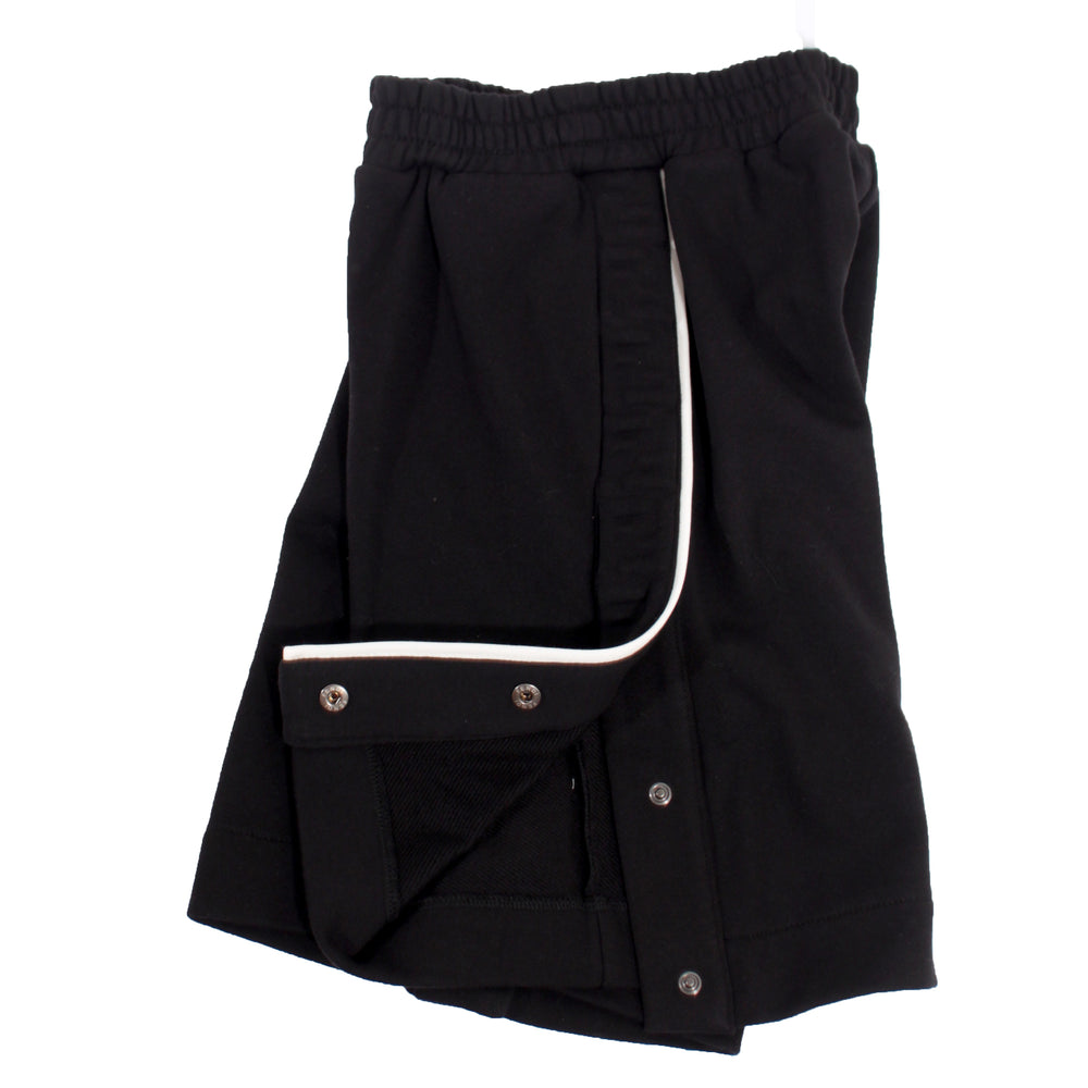 Fendi Kids Track Shorts with Side Snap and Logo Trim in black – view 2 of 3