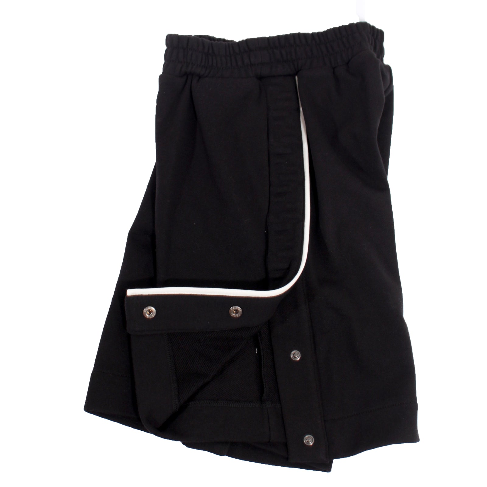 Fendi Kids Track Shorts with Side Snap and Logo Trim in black – view 2 of 3