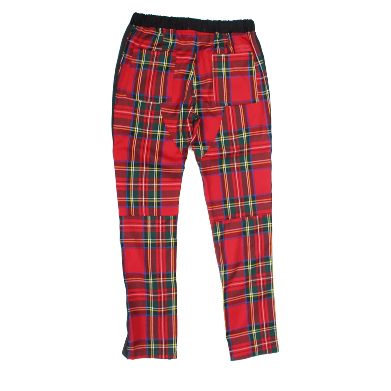 Elliot Plaid Track Pants-Red