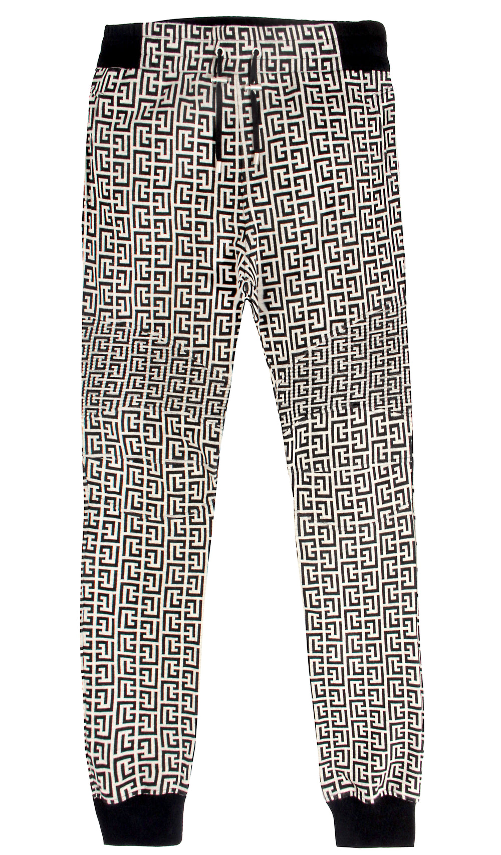 Printed Ribbed Bottoms - Grey