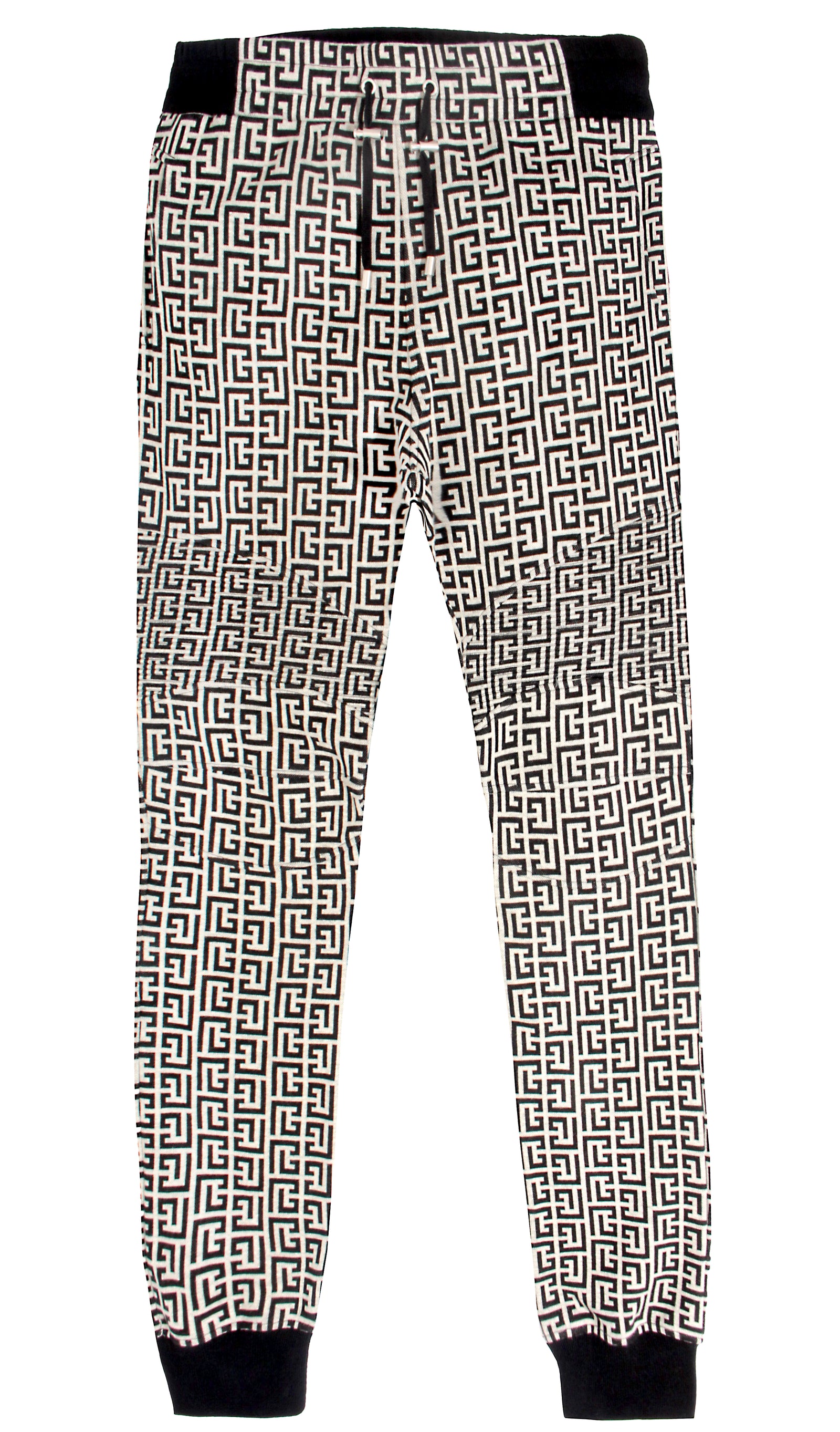 Printed Ribbed Bottoms - Grey