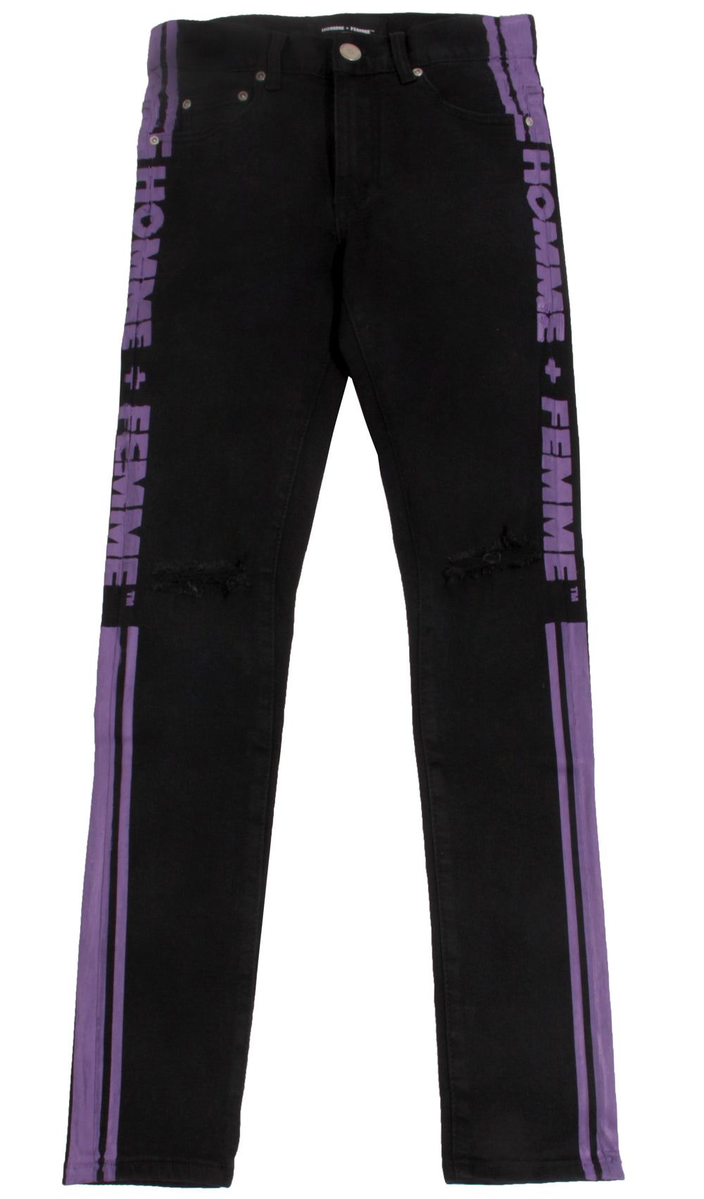 Homme + Femme Striped Denim Black W/ Purple – view 1 of 2