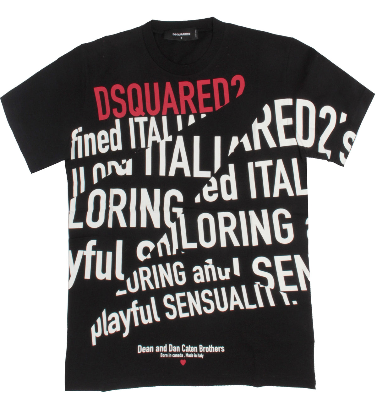 Dsquared2 Graphic Tee - Black &amp; Red