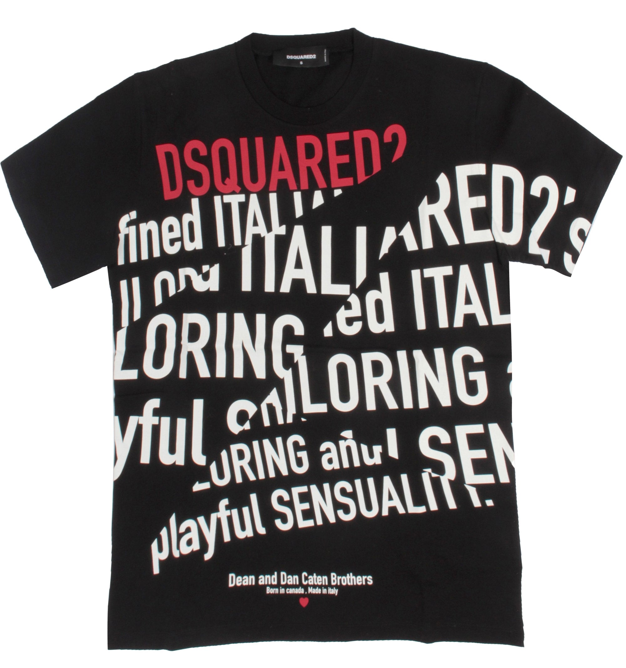 Dsquared2 Graphic Tee - Black & Red
