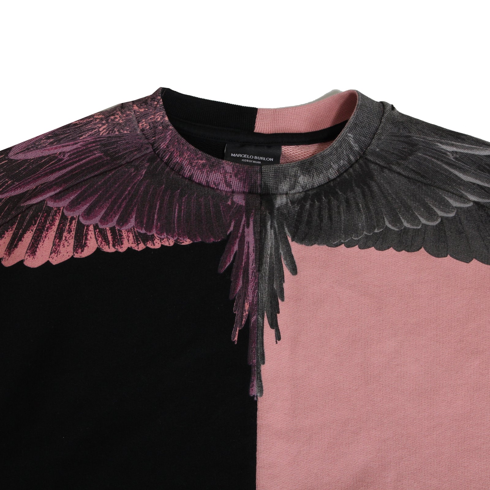 Girls Wing Sweatshirt-Pink and Black