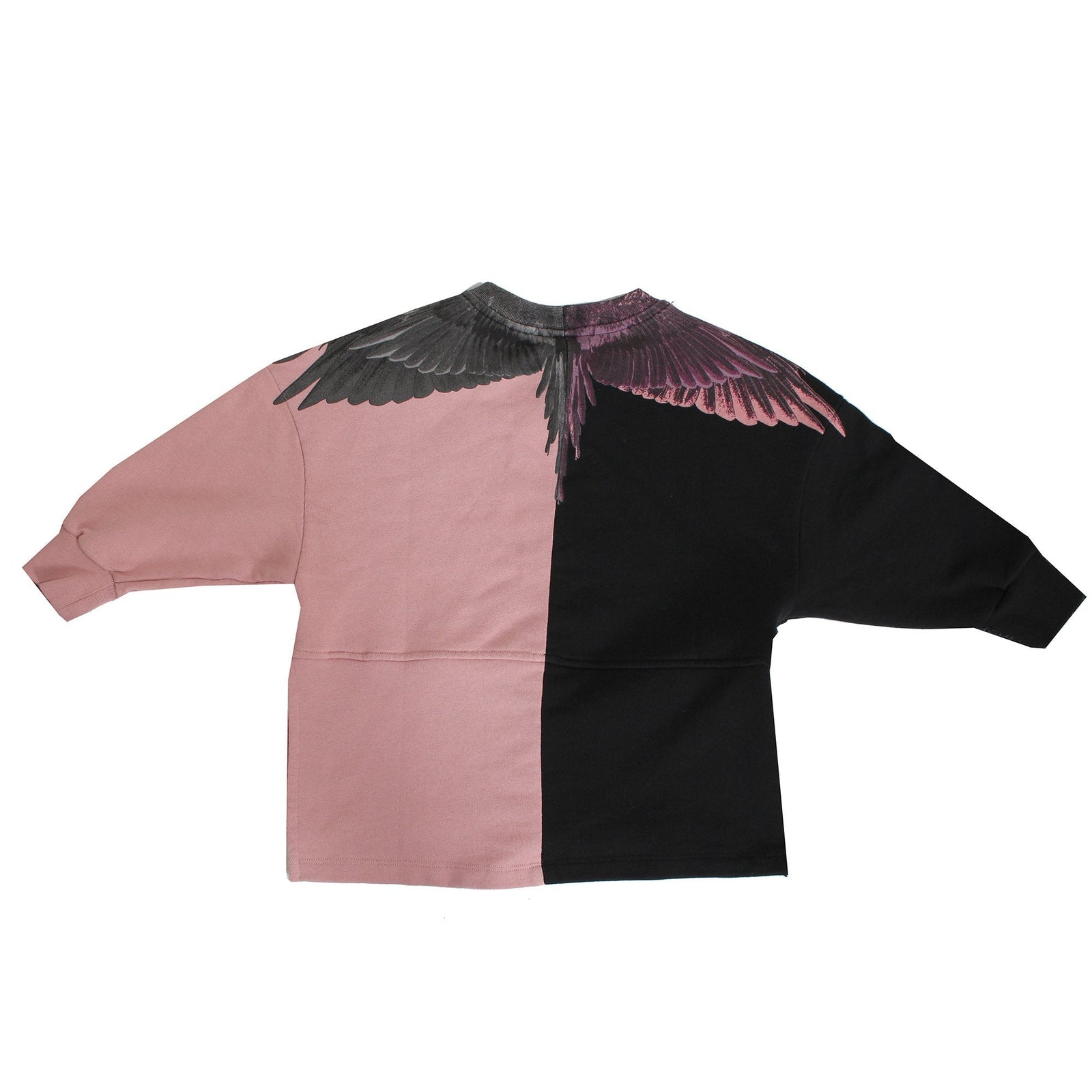 Girls Wing Sweatshirt-Pink and Black
