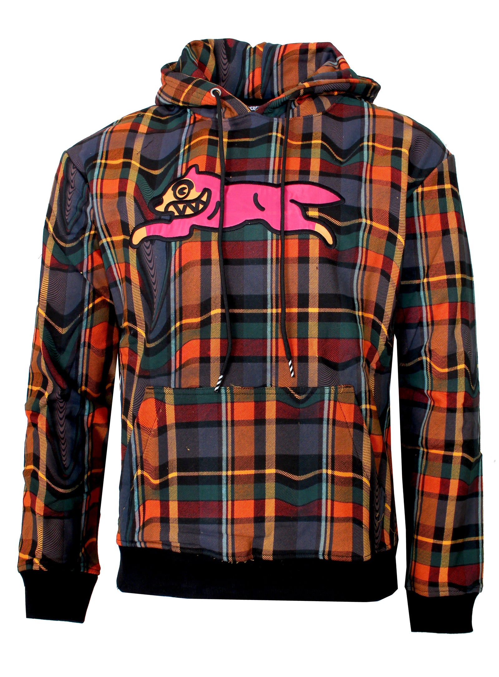 Icecream Staab Long Sleeve Hoodie in plaid – view 1 of 3