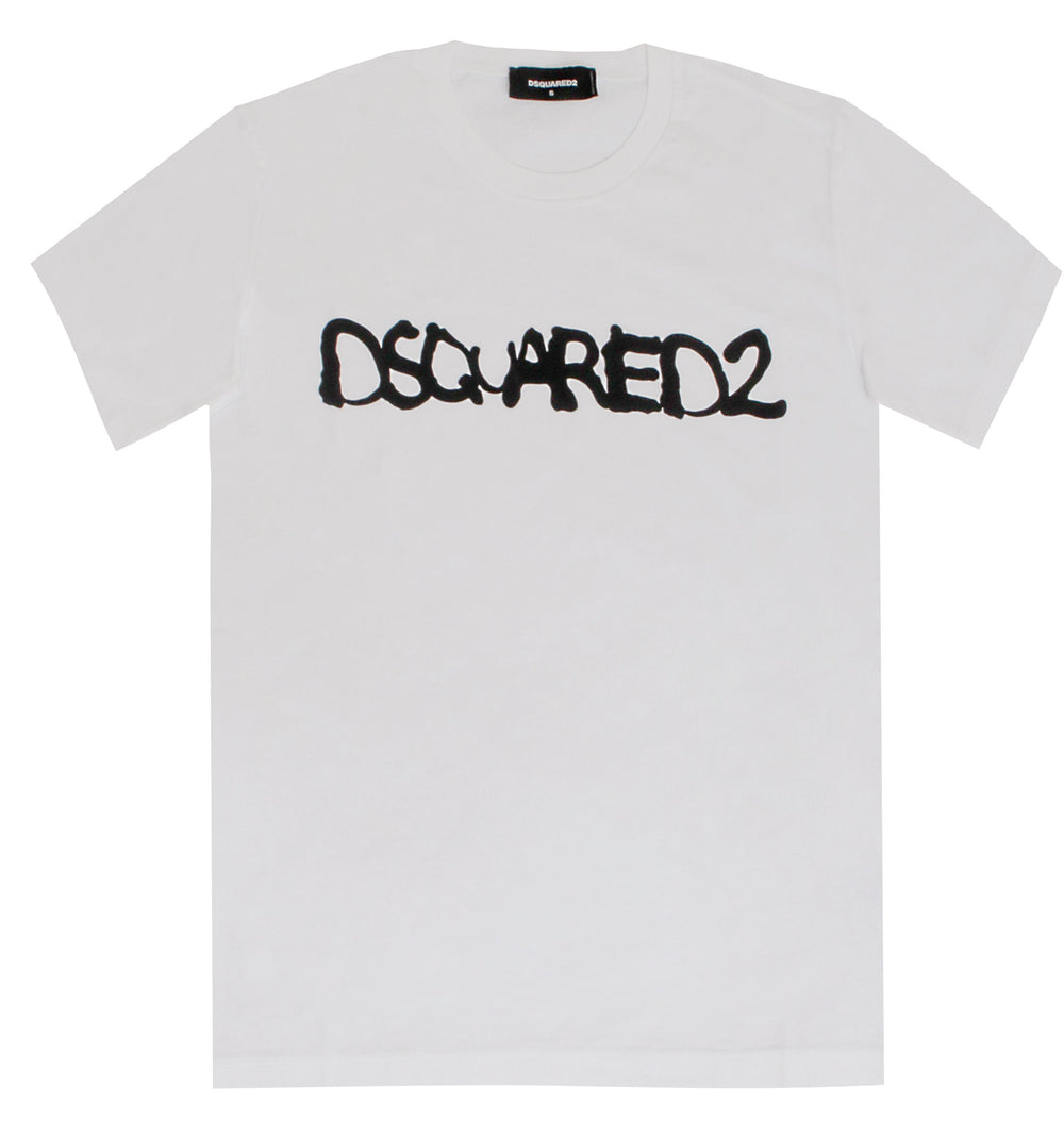 DSQUARED2 Dsquared White and Black Graphic Tee – view 1 of 2
