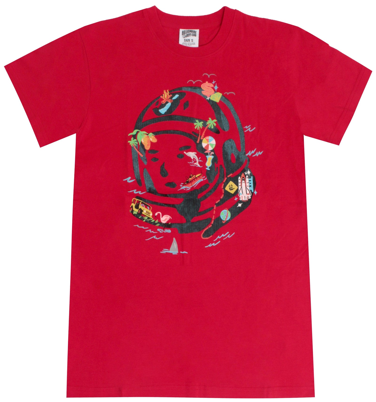 Billionaire Boys Club Caribe Short Sleeve Tee in red