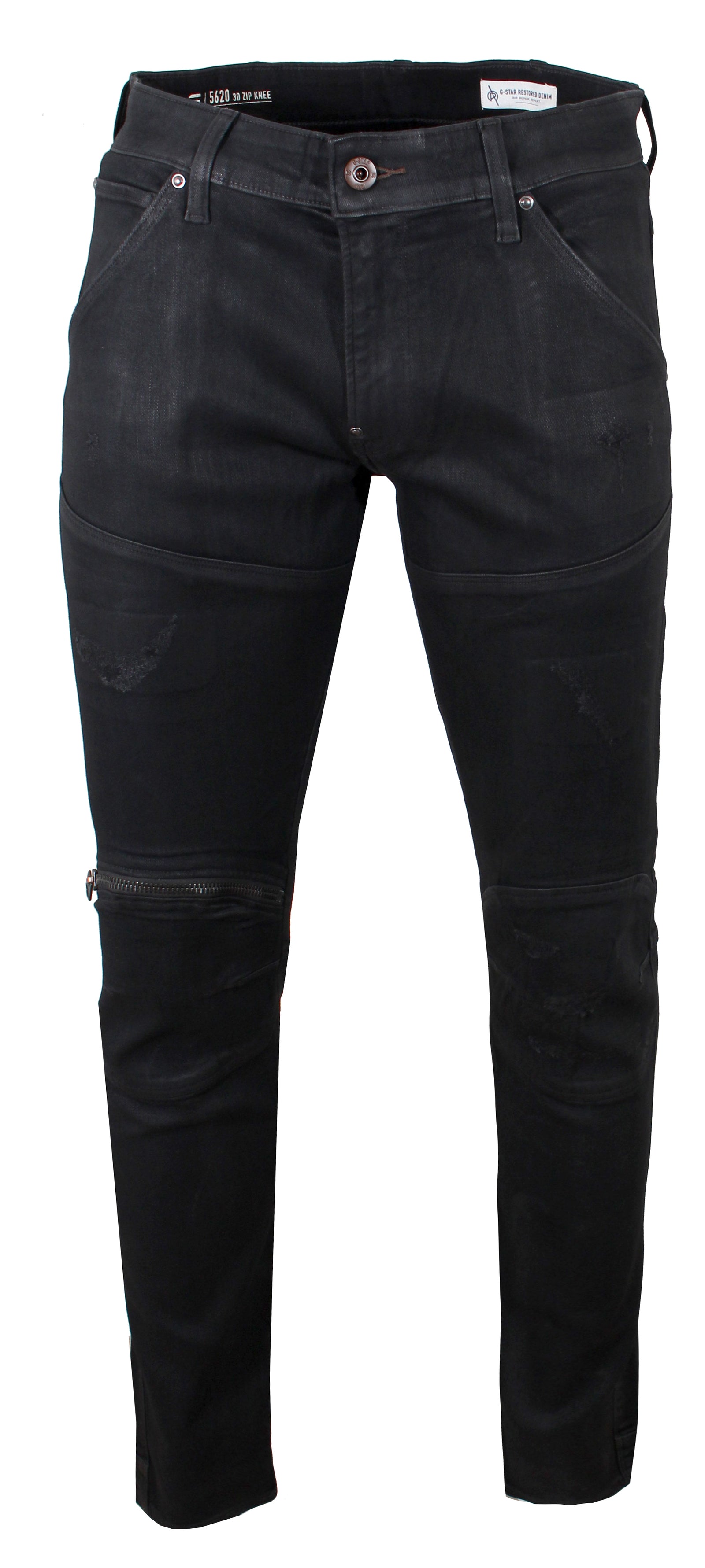 5620 3D Zip Knee Skinny Denim