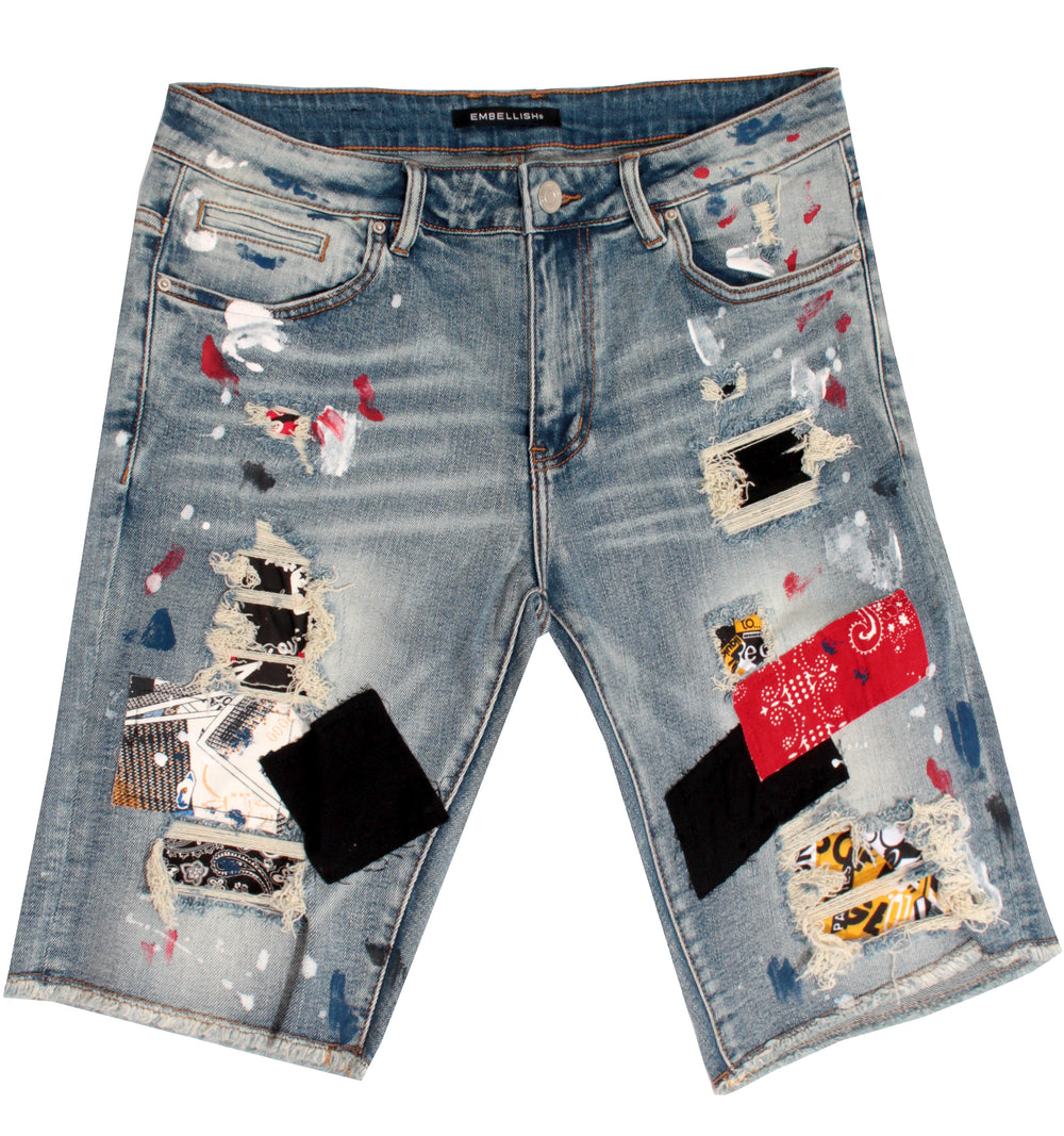 Wilder Short - Indigo Patchwork