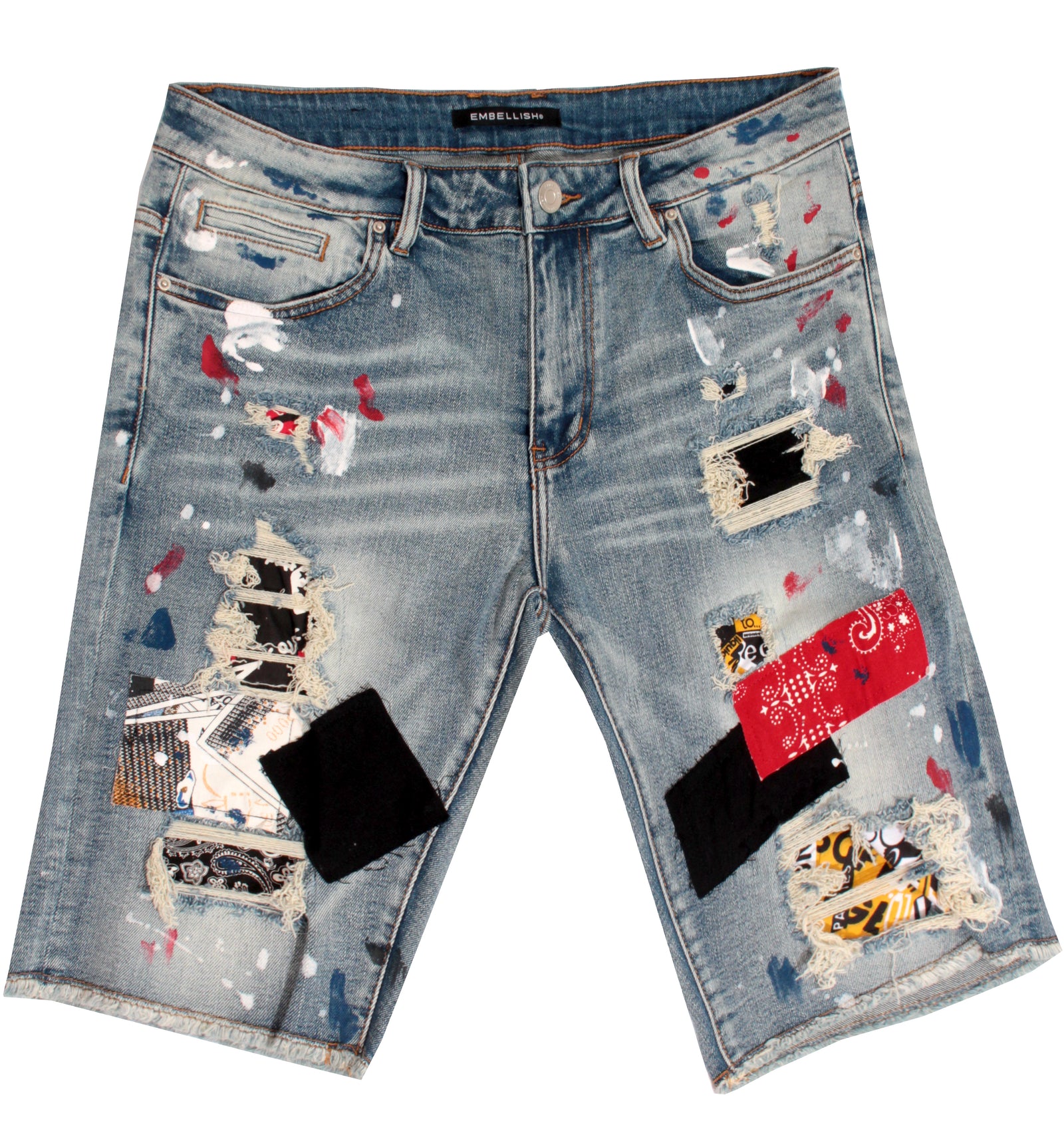 Wilder Short - Indigo Patchwork