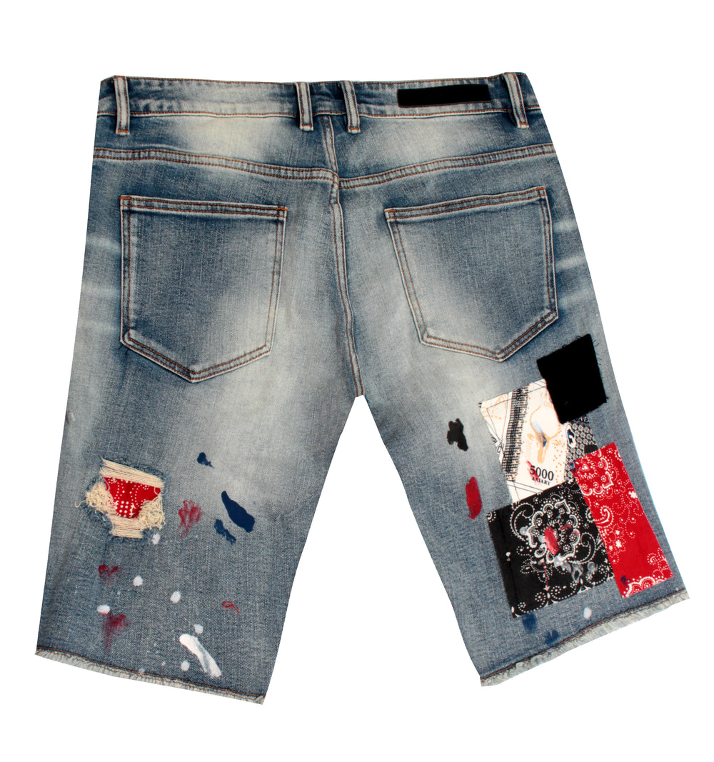 Wilder Short - Indigo Patchwork