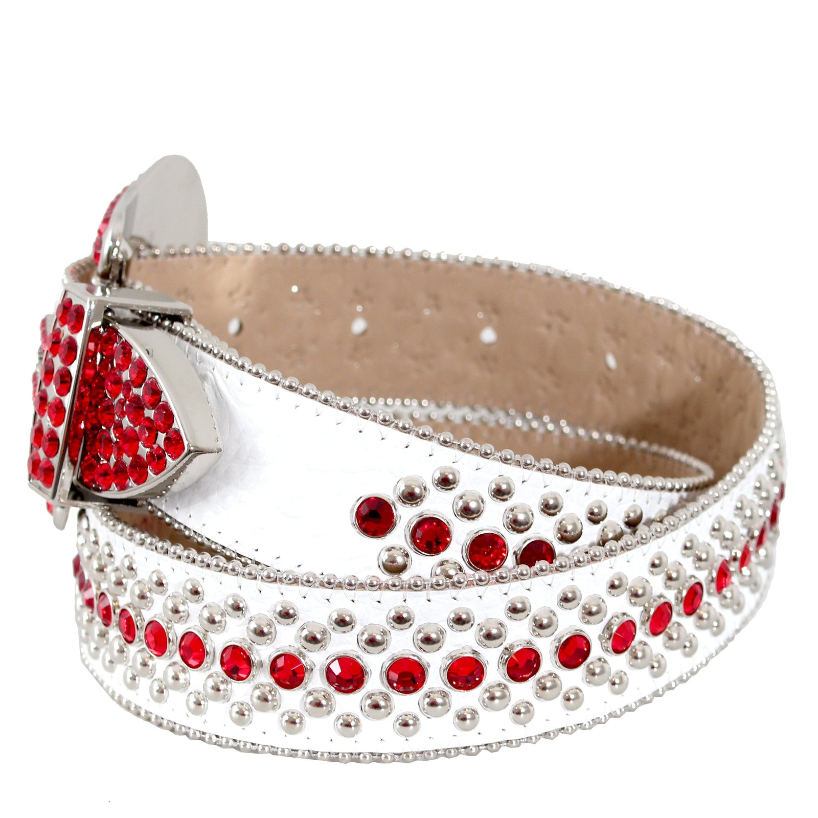 Belt with Single Row Red Crystals