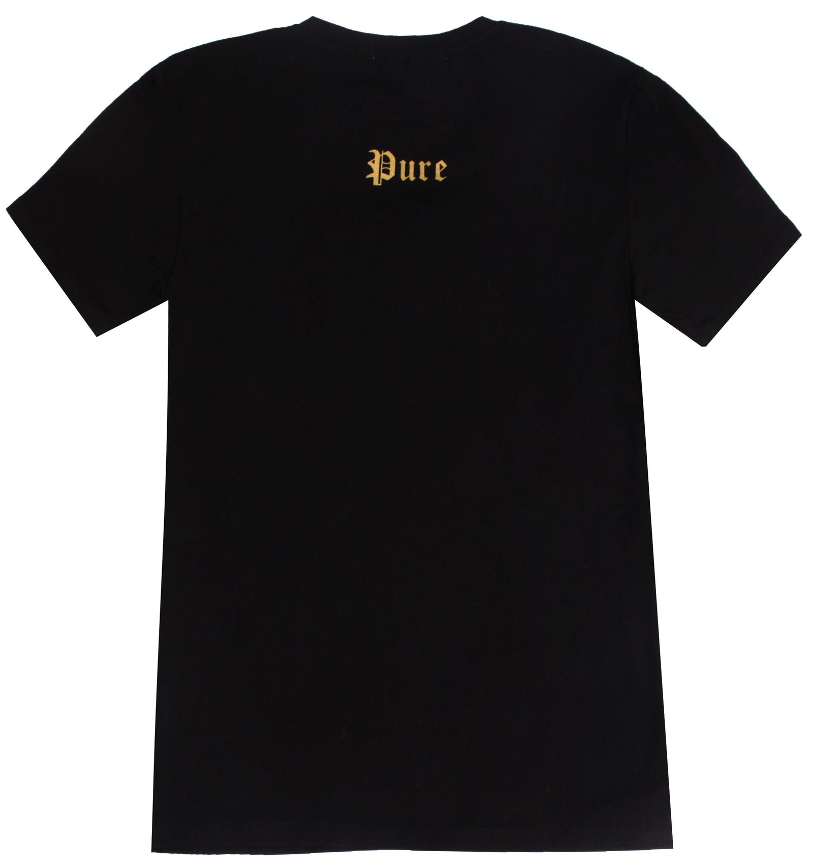 Pure Block Logo Tee in black/gold – view 2 of 3