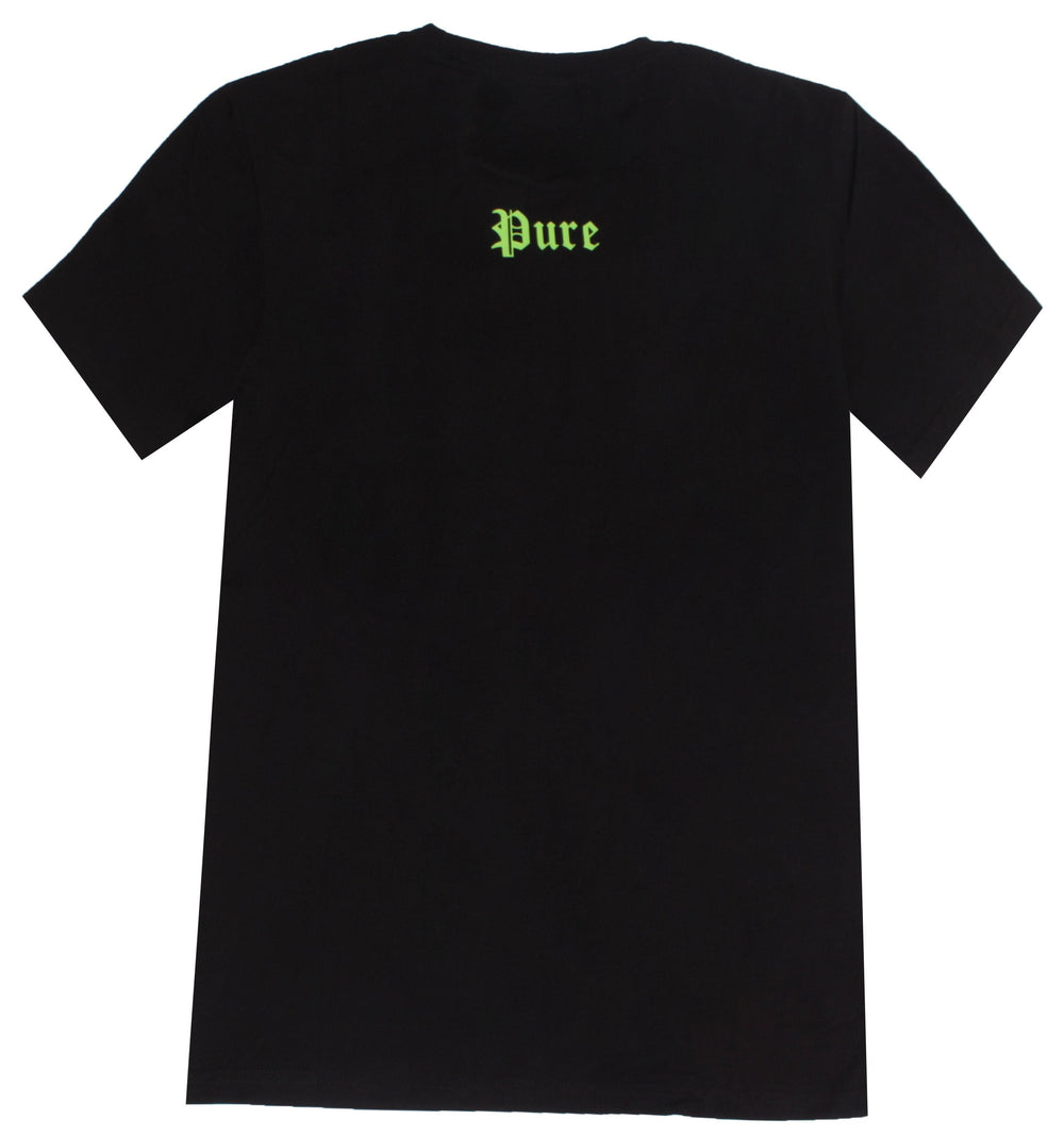 Pure Green Block Logo Tee in black – view 2 of 2