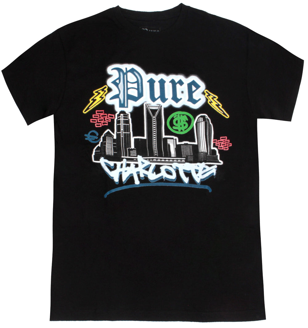 Pure Charlotte Airbrush Tee in black – view 1 of 2