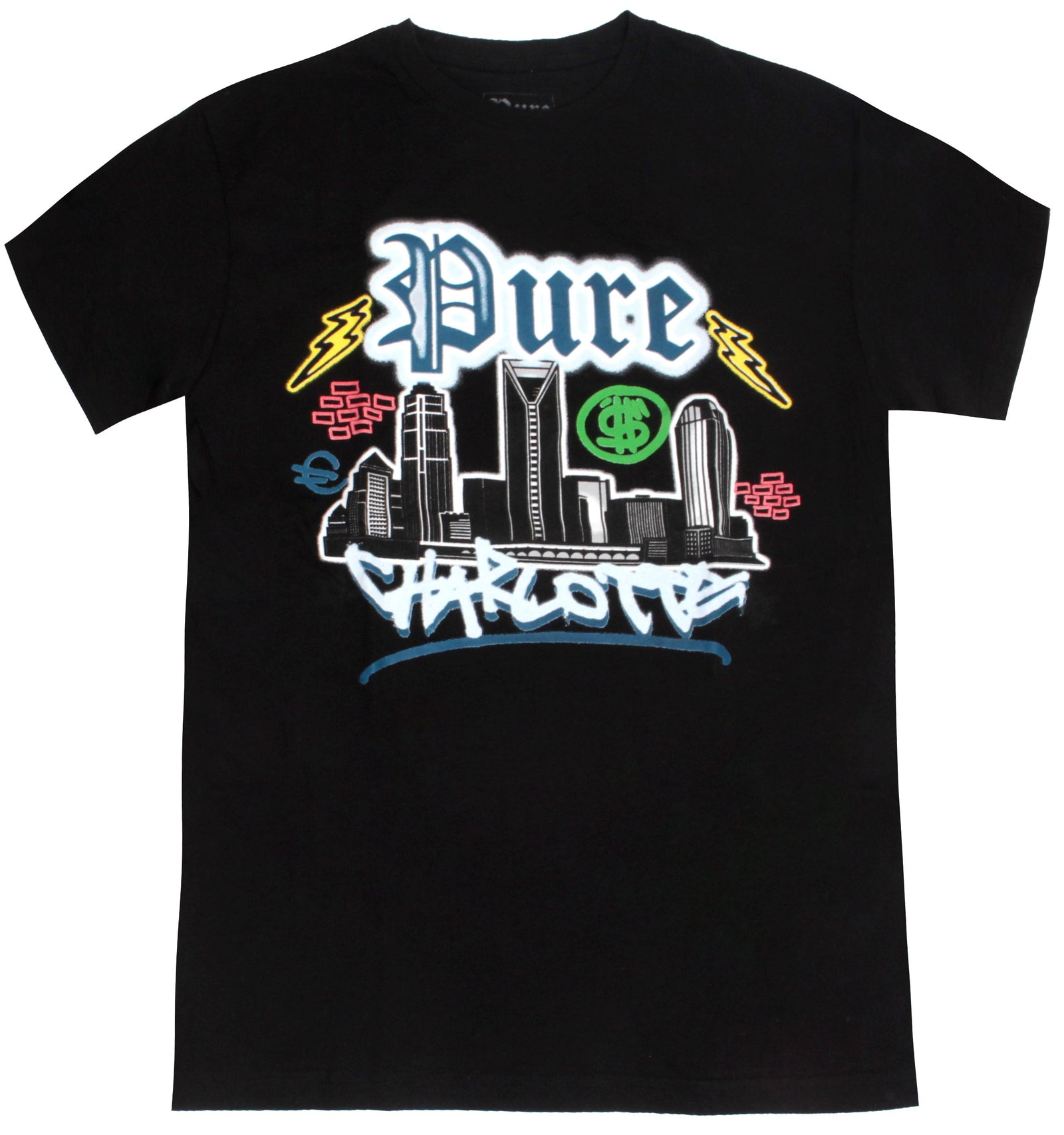 Pure Charlotte Airbrush Tee in black – view 1 of 2