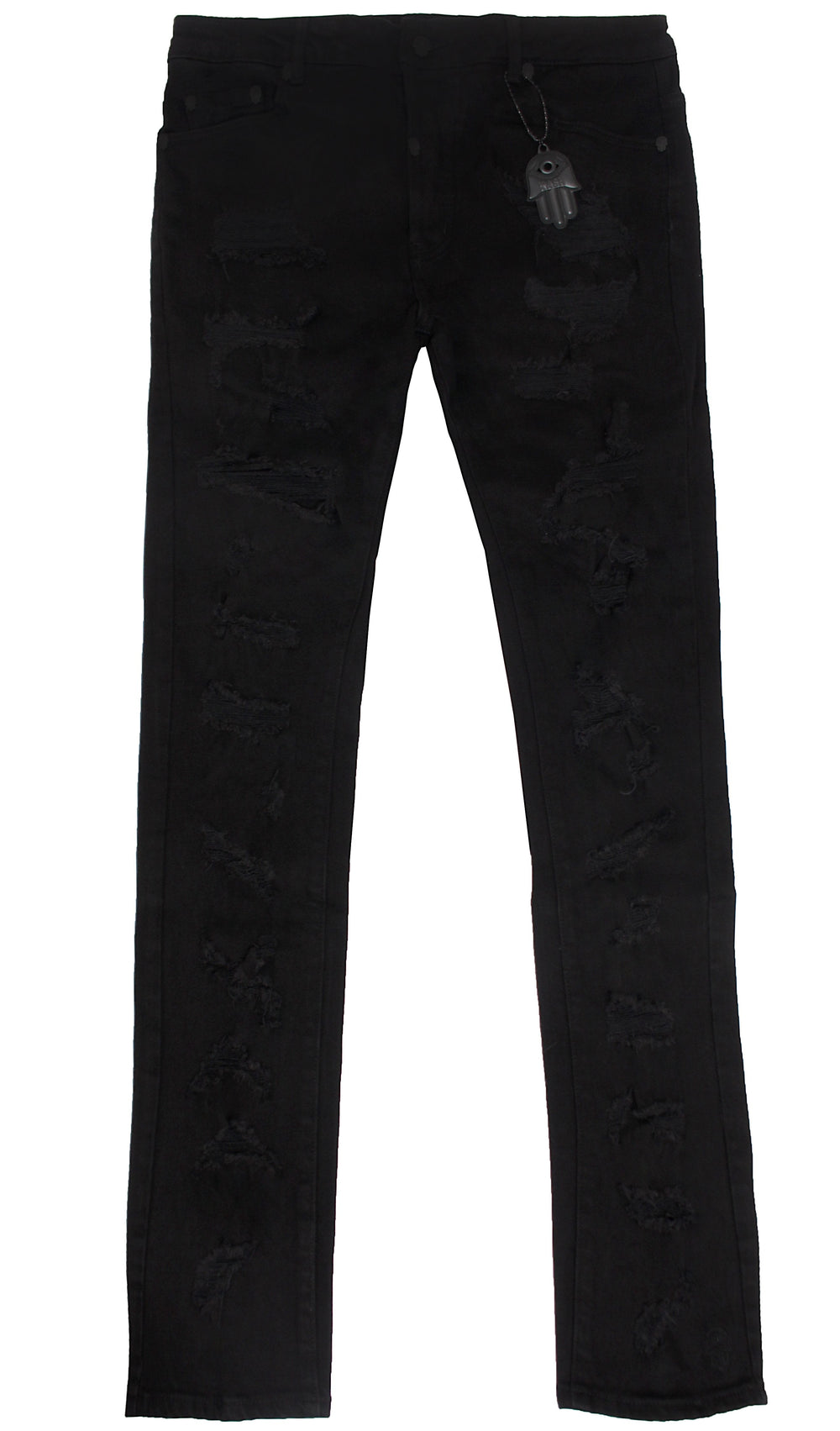 Men's Distressed Black Kash Denim in black – view 4 of 6