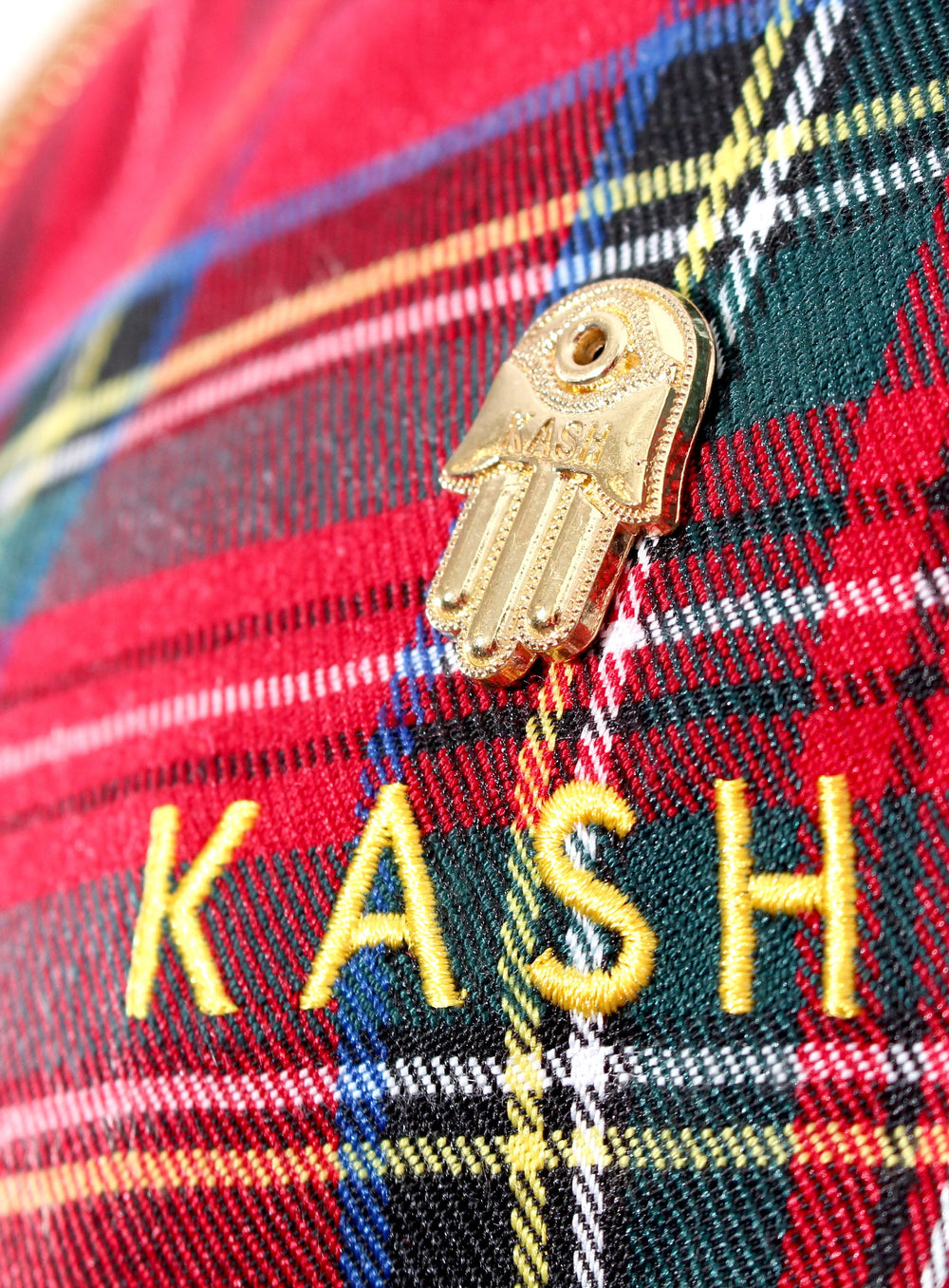 Red Plaid Track Jacket with Embroidered KASH – view 6 of 8