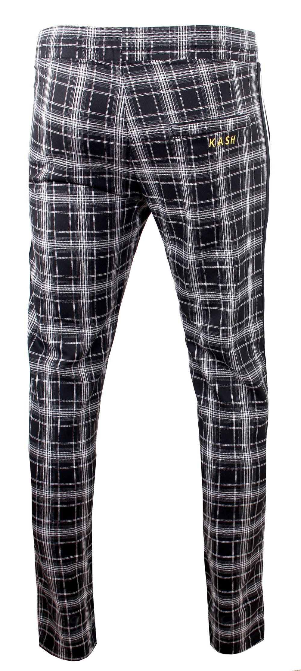 Kash Plaid Track Pants in black/white – view 7 of 8
