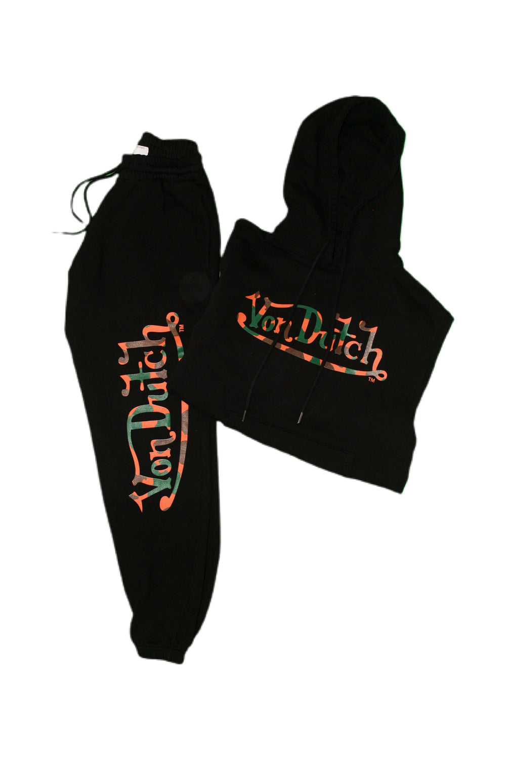 Von Dutch Camo Logo Hoodie (Black)