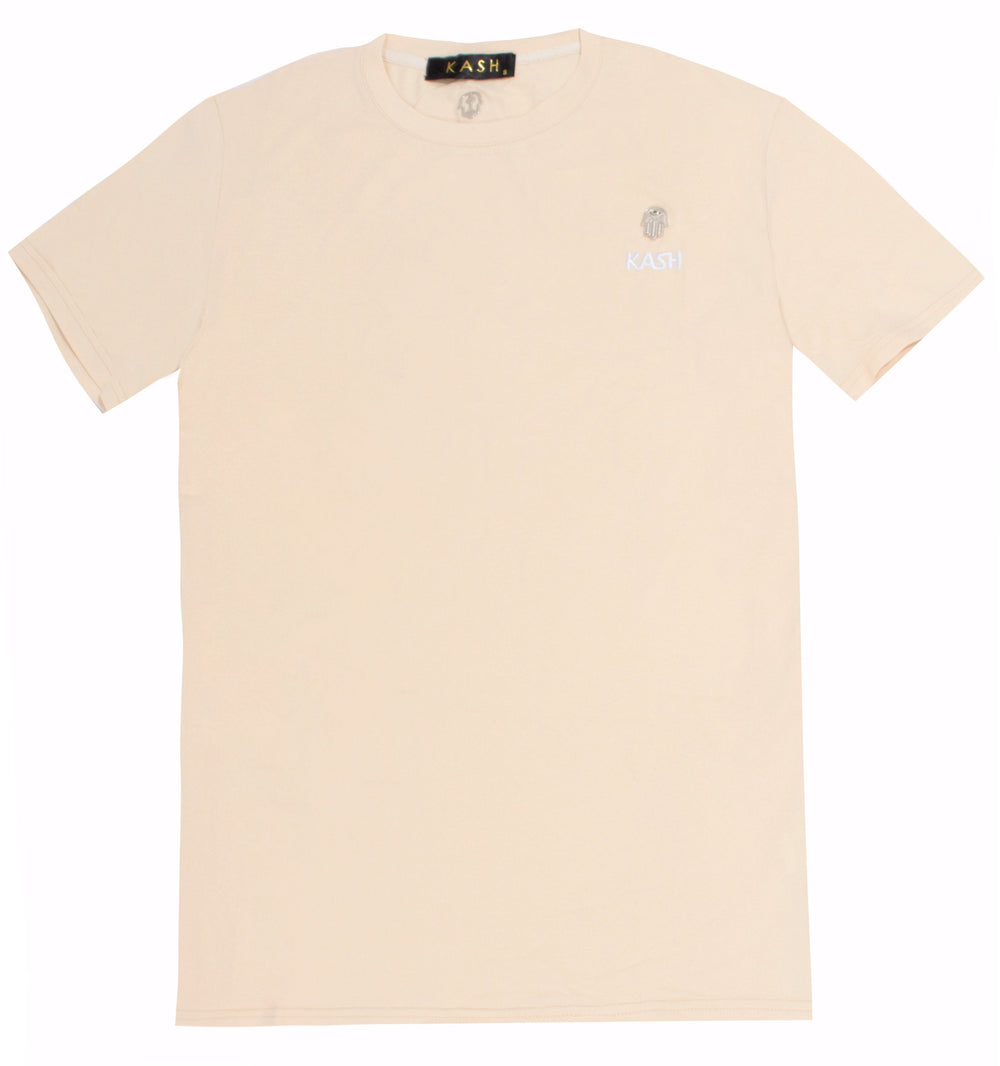 Kash Hamsa Logo T-Shirt in cream – view 1 of 3
