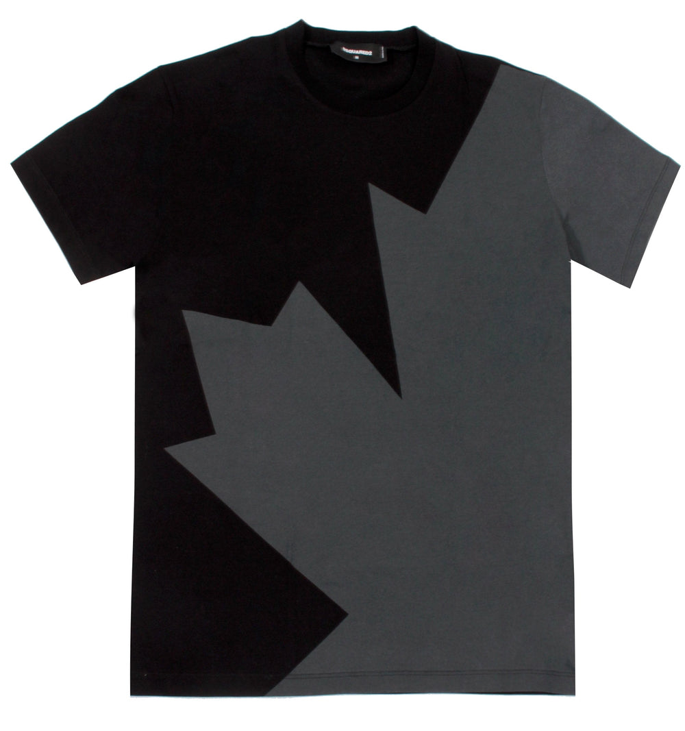 DSQUARED2 Megaleaf Cool Tee in black – view 1 of 2