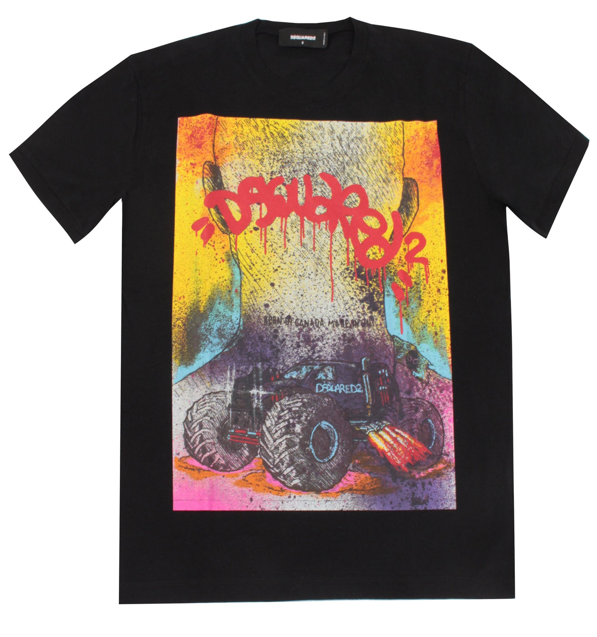 DSQUARED2 Monster Truck Graffiti Tee - Black – view 1 of 2