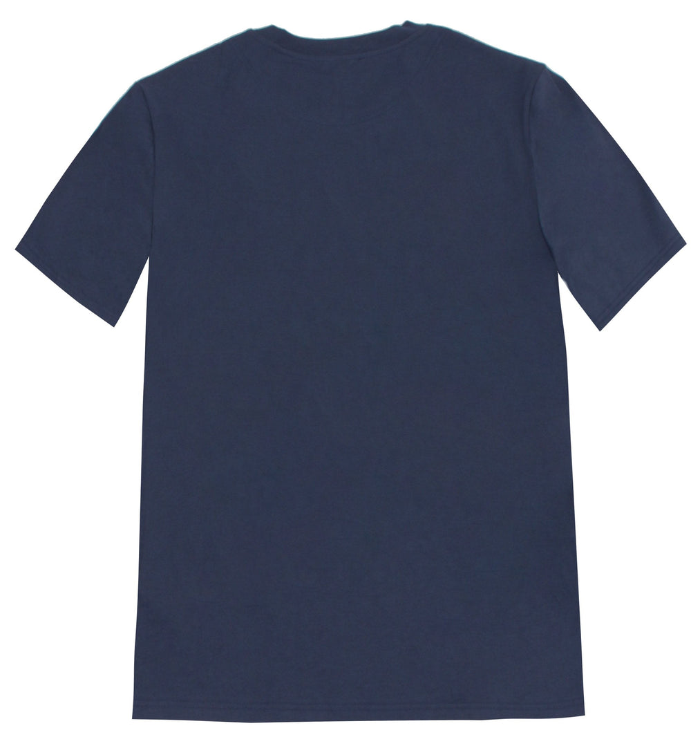 Balmain Logo Round Neck Short Sleeve Tee in Navy – view 2 of 2